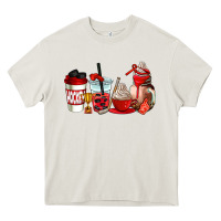 Cream hockey coffee cups Heavy Core Tee - AdoDesignShop