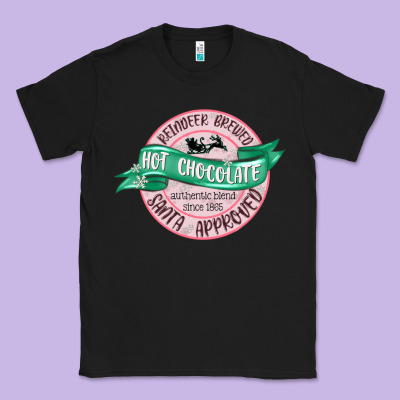 Reindeer Brewed Santa Approved Pink Classic Tee Designed By Maliassmallbusiness