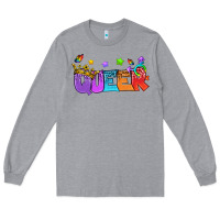 Heather Grey Western Queer LGBTQ+ Long Sleeve Tee - BundleAndBundleShop