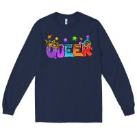 Navy Western Queer LGBTQ+ Long Sleeve Tee - BundleAndBundleShop