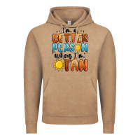 Vintage Coffee im better person when im tan Vintage Hoodie - MaliasSmallBusiness