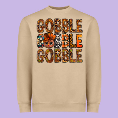 Western Gobble With Turkey Bbs Heavyweight Sweatshirt Designed By Bundleandbundleshop
