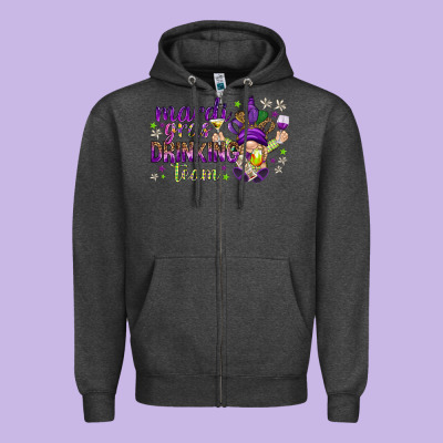 Mardi Gras Day Nurse Zipper Hoodie Designed By Nancycooperartshop