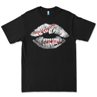 Black baseball lips Premium Tee - AdoDesignShop