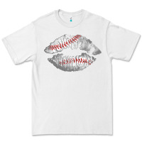 White baseball lips Premium Tee - AdoDesignShop