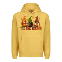 Antique Gold tis the season gnomes Premium Hoodie - CowGirlArtShop