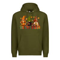 Army Green tis the season gnomes Premium Hoodie - CowGirlArtShop
