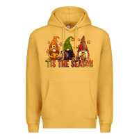 Mustard tis the season gnomes Premium Hoodie - CowGirlArtShop