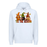 White tis the season gnomes Premium Hoodie - CowGirlArtShop