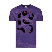 Cloud Purple valentine cat Vintage Tee - MaliasSmallBusiness