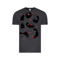 Vintage Black valentine cat Vintage Tee - MaliasSmallBusiness