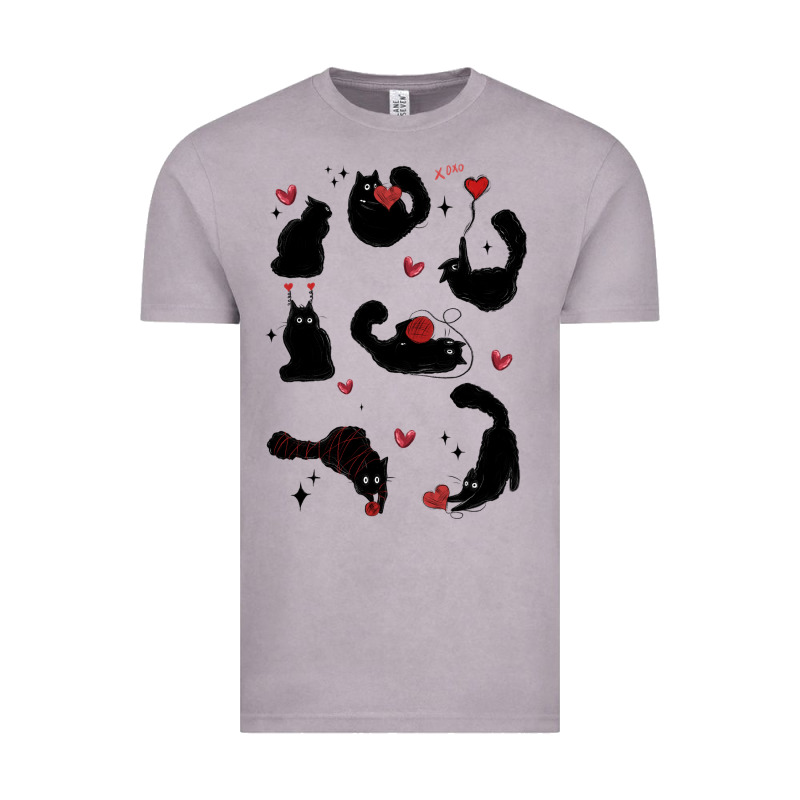 Valentine Cat Vintage Tee by MaliasSmallBusiness | Teevron