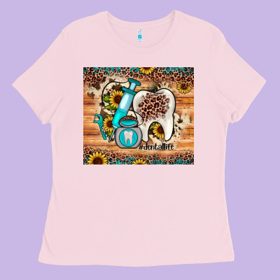 Dental Sunflower Ladies Tee Designed By Jahusdesignshop