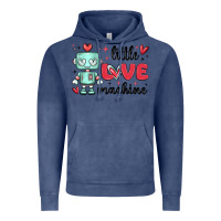 Vintage Denim little love machine Vintage Hoodie - MaliasSmallBusiness
