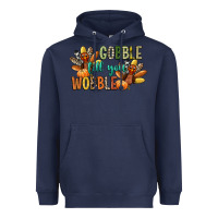 Navy gobble till you wobble Heavyweight Hoodie - CowGirlArtShop