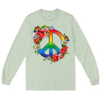 Matcha Peace Pride LGBTQ+ And Flowers Long Sleeve Tee - BundleAndBundleShop