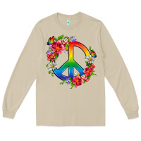 Peace Pride Lgbtq+ And Flowers Long Sleeve Tee | Teevron