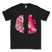 Black custom name cheerleader with megaphone Classic Tee - MaliasSmallBusiness
