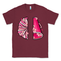 Burgundy custom name cheerleader with megaphone Classic Tee - MaliasSmallBusiness