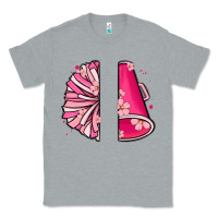 Heather Grey custom name cheerleader with megaphone Classic Tee - MaliasSmallBusiness