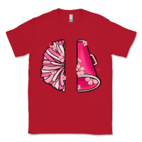 Red custom name cheerleader with megaphone Classic Tee - MaliasSmallBusiness