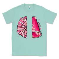 Seafoam custom name cheerleader with megaphone Classic Tee - MaliasSmallBusiness