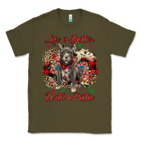 Army Green Christmas life is better with a pittie Classic Tee - JahusDesignShop