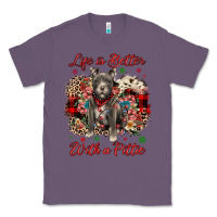 Lavender Christmas life is better with a pittie Classic Tee - JahusDesignShop
