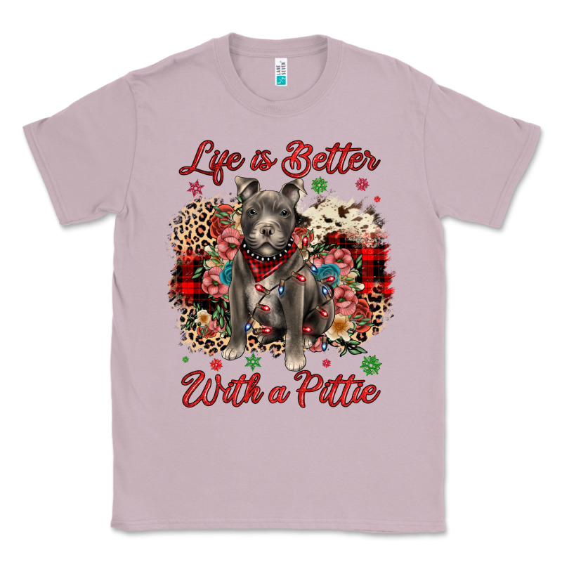 Christmas Life Is Better With A Pittie Classic Tee by JahusDesignShop | Teevron