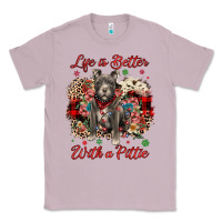 Lilac Christmas life is better with a pittie Classic Tee - JahusDesignShop