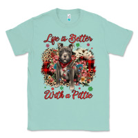 Seafoam Christmas life is better with a pittie Classic Tee - JahusDesignShop
