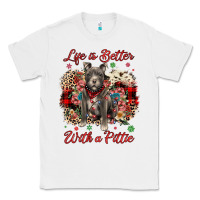 White Christmas life is better with a pittie Classic Tee - JahusDesignShop