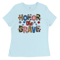 Baby Blue honor the brave Ladies Tee - RanaPortraitStore