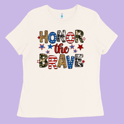 Honor The Brave Ladies Tee Designed By Ranaportraitstore