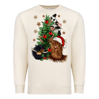 Sandshell heifer cow gnomies christmas tree Premium Sweatshirt - CowGirlArtShop