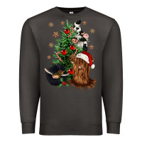 Smoke heifer cow gnomies christmas tree Premium Sweatshirt - CowGirlArtShop