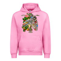 Fuchsia Pink sorta merry sorta scary chest Urban Hoodie - FaDigitalArtStudio