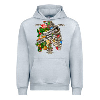 Heather Grey sorta merry sorta scary chest Urban Hoodie - FaDigitalArtStudio
