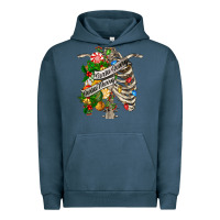 Pigment Midnight Navy sorta merry sorta scary chest Urban Hoodie - FaDigitalArtStudio