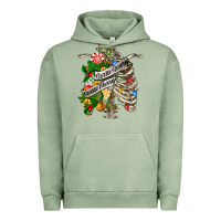 Pigment Oil Green sorta merry sorta scary chest Urban Hoodie - FaDigitalArtStudio