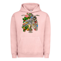 Pigment Salmon sorta merry sorta scary chest Urban Hoodie - FaDigitalArtStudio