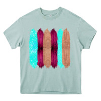 Arona Colored Farm Life Purple Wood Jute Cyan Glitter Brush Strokes Heavy Core Tee - Bettercallsaul
