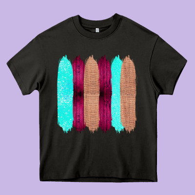 Colored Farm Life Purple Wood Jute Cyan Glitter Brush Strokes Heavy Core Tee Designed By Bettercallsaul