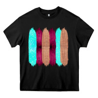 Black Colored Farm Life Purple Wood Jute Cyan Glitter Brush Strokes Heavy Core Tee - Bettercallsaul