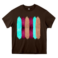 Chocolate Brown Colored Farm Life Purple Wood Jute Cyan Glitter Brush Strokes Heavy Core Tee - Bettercallsaul
