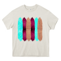 Cream Colored Farm Life Purple Wood Jute Cyan Glitter Brush Strokes Heavy Core Tee - Bettercallsaul