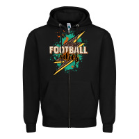 Black Football vibes Zipper Hoodie - NancyCooperArtShop