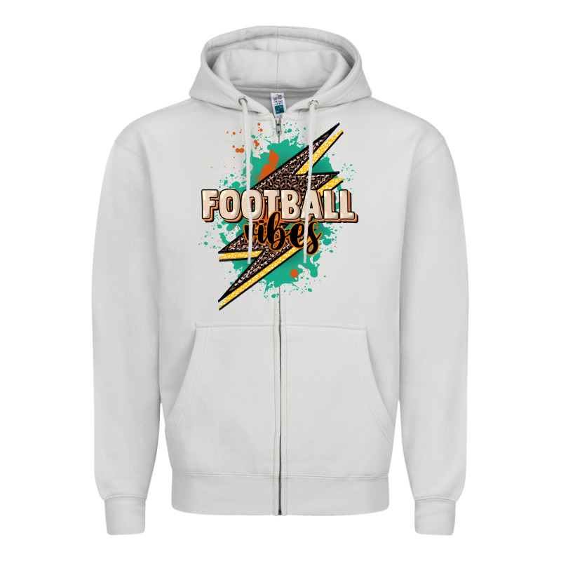 Football Vibes Zipper Hoodie by NancyCooperArtShop | Teevron