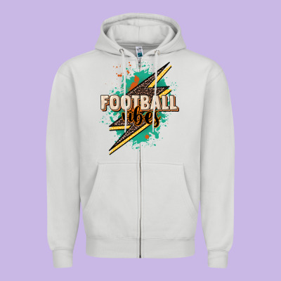 Football Vibes Zipper Hoodie Designed By Nancycooperartshop