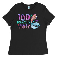 Black 100 mermazing days of school Ladies Tee - Artiststas